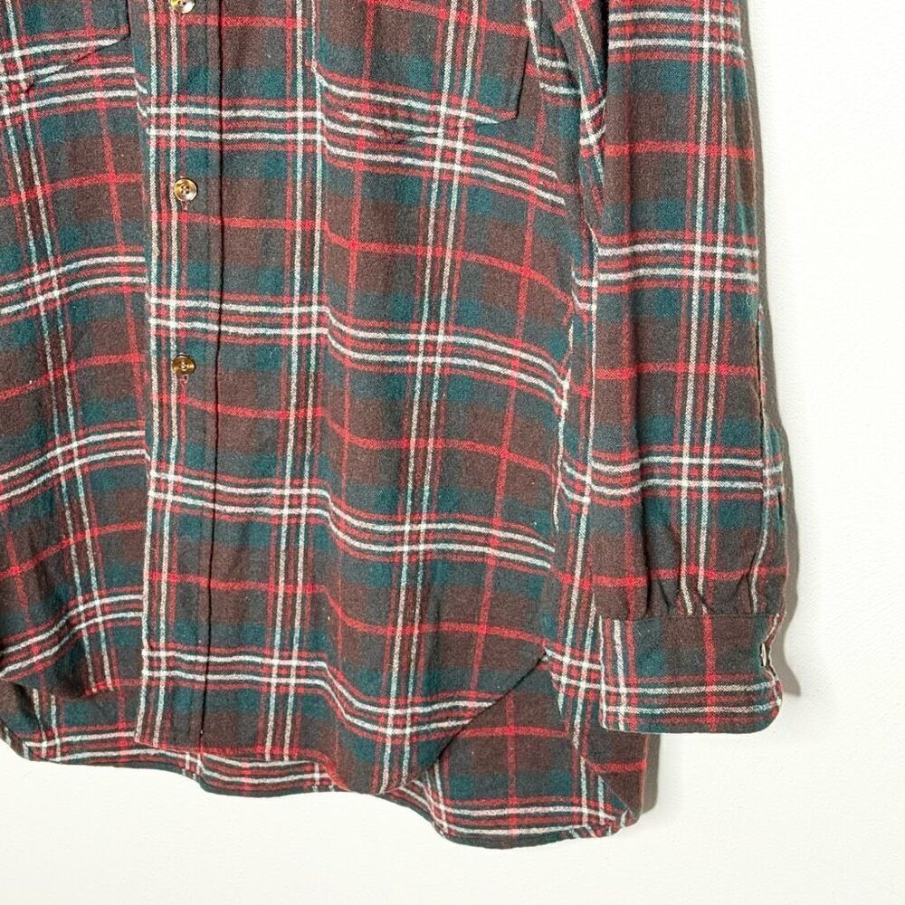 Pendleton Vintage Plaid Wool Button Down Long Sle… - image 5